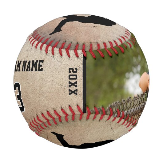 素朴プレイヤーのシルエット名写真 野球ボール (正面)