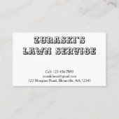 素朴プロフェッショナルモノグラム芝生整備 名刺 (正面)