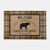 素朴プ動揺してライドベアーウェルカムキャビンの森 ドアマット (正面)