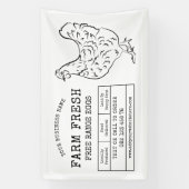 素朴ヘンファームフレッシュエッグマーケティング 横断幕 (縦)