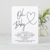 素朴ベビーシャワー招待状オベビー 招待状 (スタンド正面)