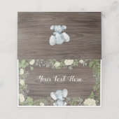 素朴ベビーゾウ/ジャングルサファリグリーン プレイスカード (外部開封)