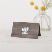 素朴ベビーゾウ/ジャングルサファリグリーン プレイスカード (裏面)