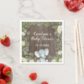 素朴ベビーゾウ/植物園/サファリ スタンダードカクテルナプキン (インサイチュ)