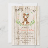 素朴ベビーベアベビーシャワー招待状 招待状 (正面)
