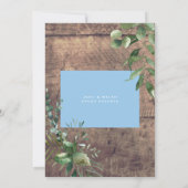 素朴ベビーラブウッドボーイ写真誕生のお知らせ 招待状 (裏面)