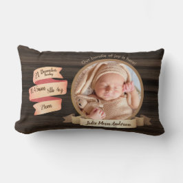 素朴ベビー統計フォトキープサケ誕生詳細 ランバークッション