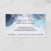 素朴ベーカリーケーキブルーエレガントトーン 名刺 (裏面)