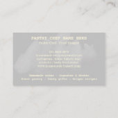 素朴ベーカリーペストリー木造シェフの水色 名刺 (裏面)