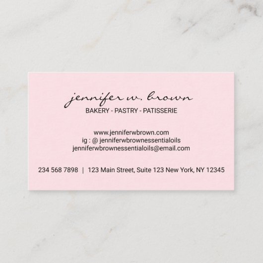 素朴ベーカリーマフランスのカルーンカフェ 名刺 (裏面)