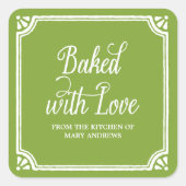 素朴ベーキング |ホリデーグッズ焼いたのシール スクエアシール (正面)