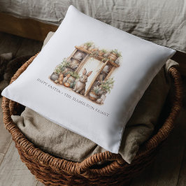 素朴ベージュイースターパーソナライズされたウサギ クッション