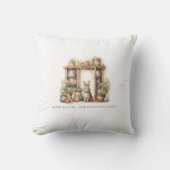 素朴ベージュイースターパーソナライズされたウサギ クッション (正面)