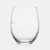 素朴ベージュブラウンメ離れデープル結婚ズ秋 ステムなしワイングラス (左)