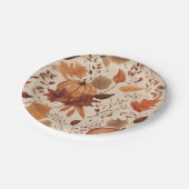 素朴ベージュブラウンメ離れデープル結婚ズ秋 ペーパープレート (アングル)