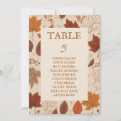 素朴ベージュブラウンメ離れデープル結婚ズ秋 招待状 (正面)