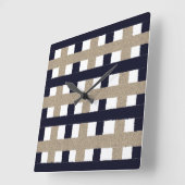 素朴ベージュ スクエア壁時計 (傾斜)