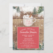 素朴ホットチョコレートベビー外は冷たい 招待状 (正面)