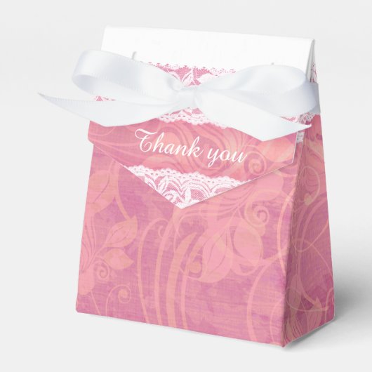 素朴ホッ感謝していクの白レース フェイバーボックス (正面サイド)