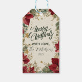 素朴ホリデーアマリリスクリスマス ギフトタグ (裏面)