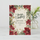 素朴ホリデーアマリリスクリスマス シーズンカード (スタンド正面)