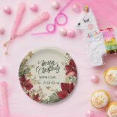 素朴ホリデーアマリリスクリスマス ペーパープレート (パーティー)