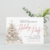 素朴ホリデーツリー企業のホリデーパーティー 招待状 (スタンド正面)