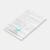 素朴ホワイトウッド&ブルーパンプキン |パーソナライズされた | ポストイット (アングル)