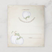 素朴ホワイトカボチャ秋水彩 プレイスカード (外部開封)