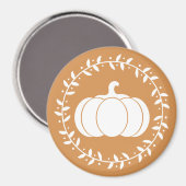 素朴ホワイトカボチャ&オレンジ マグネット (正面/裏面)