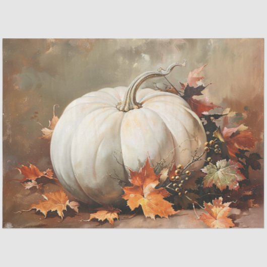 素朴ホワイトパンプキ絵を描ンの切り離 薄葉紙 (正面)