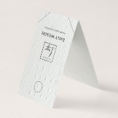 素朴ホワイトレザーぶら下がったのネックレスディスプレイロゴ 名刺 (裏面)