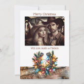 素朴ホースシューズカントリー&ウェスタンパーソナライズされた シーズンカード (正面)