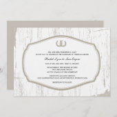 素朴ホースシューズ結婚バーンズ 招待状 (正面/裏面)