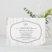 素朴ホースシューズ結婚バーンズ 招待状 (スタンド正面)