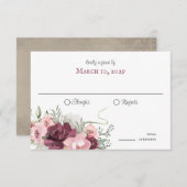 素朴ホースシューズ&フラワーズバーンウッド招待状 招待状 (正面/裏面)