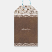 素朴ホースシューズ&レースカントリーウェディングギフトラベル ギフトタグ (裏面)