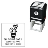 素朴ポット#1名住所のサボテン工場 セルフインキングスタンプ (インサイチュ)