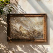 素朴マウンテンピークスランドスケープヴィンテージアート ポスター