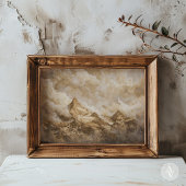 素朴マウンテンピークスランドスケープヴィンテージアート ポスター