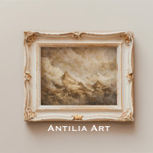 素朴マウンテンピークスランドスケープヴィンテージアート