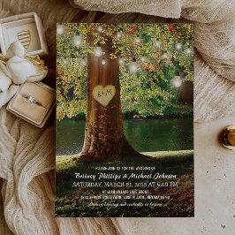 素朴マウンテンレイクトゥインクルライツ結婚ズ 招待状