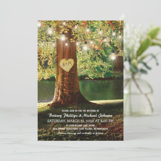 素朴マウンテンレイクトゥインクルライツ結婚ズ 招待状 (スタンド正面)