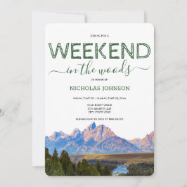 素朴マウンテン・ウィークエンド・イン・ザ・ウッズ 招待状