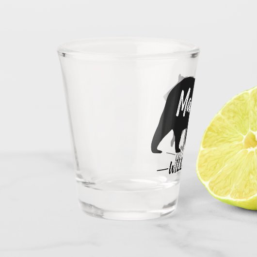 素朴マベアモノグラムファミリー名 ショットグラス (左)