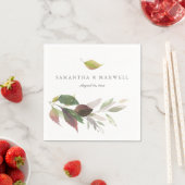 素朴マルサ葉ラウォーター結婚カラー スタンダードカクテルナプキン (インサイチュ)