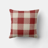 素朴マルーンとベージュのバッファローのチェックプライド クッション (裏面)