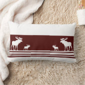 素朴マルーンの化粧腰枕 ランバークッション (ブランケット)