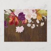 素朴マルーンジンジャー赤面ウェディングRSVP インビテーションポストカード (裏面)