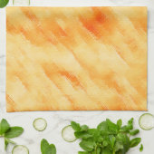 素朴マンゴー黄色のテクスチャ絵画の キッチンタオル (折り畳み)